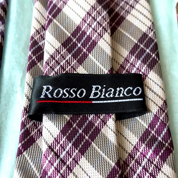 NWOT Rosso Bianco checker slim tie bundle - Picture 7 of 7